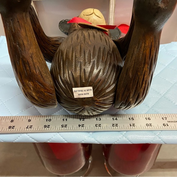 Vintage Solid Wood Jointed Teddy Bear Movable Arms Legs and Head Rare Christmas - Picture 8 of 13